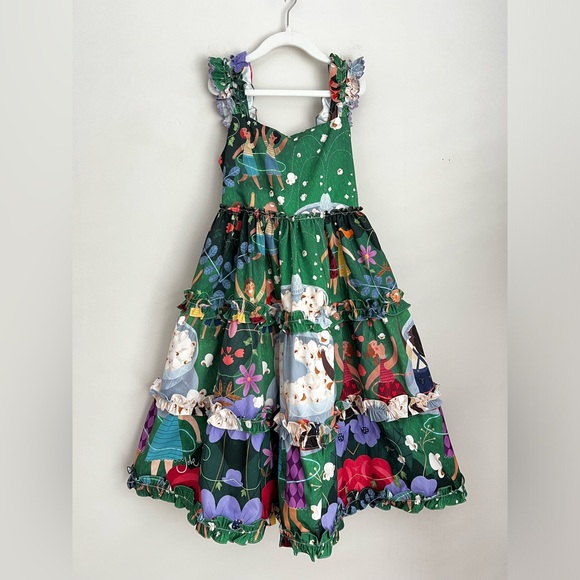 jolie mini couture Amelie dress tiered novelty print playground ruffle smock 12 - Picture 2 of 8